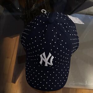 Mitchell & Ness Navy Blue Polka Dot New York Yankees Cap